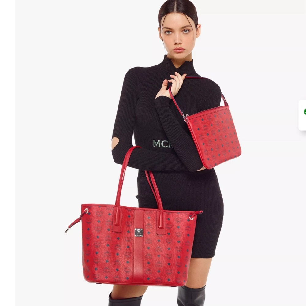 MCM Liz Reversible Tote with removable pouch